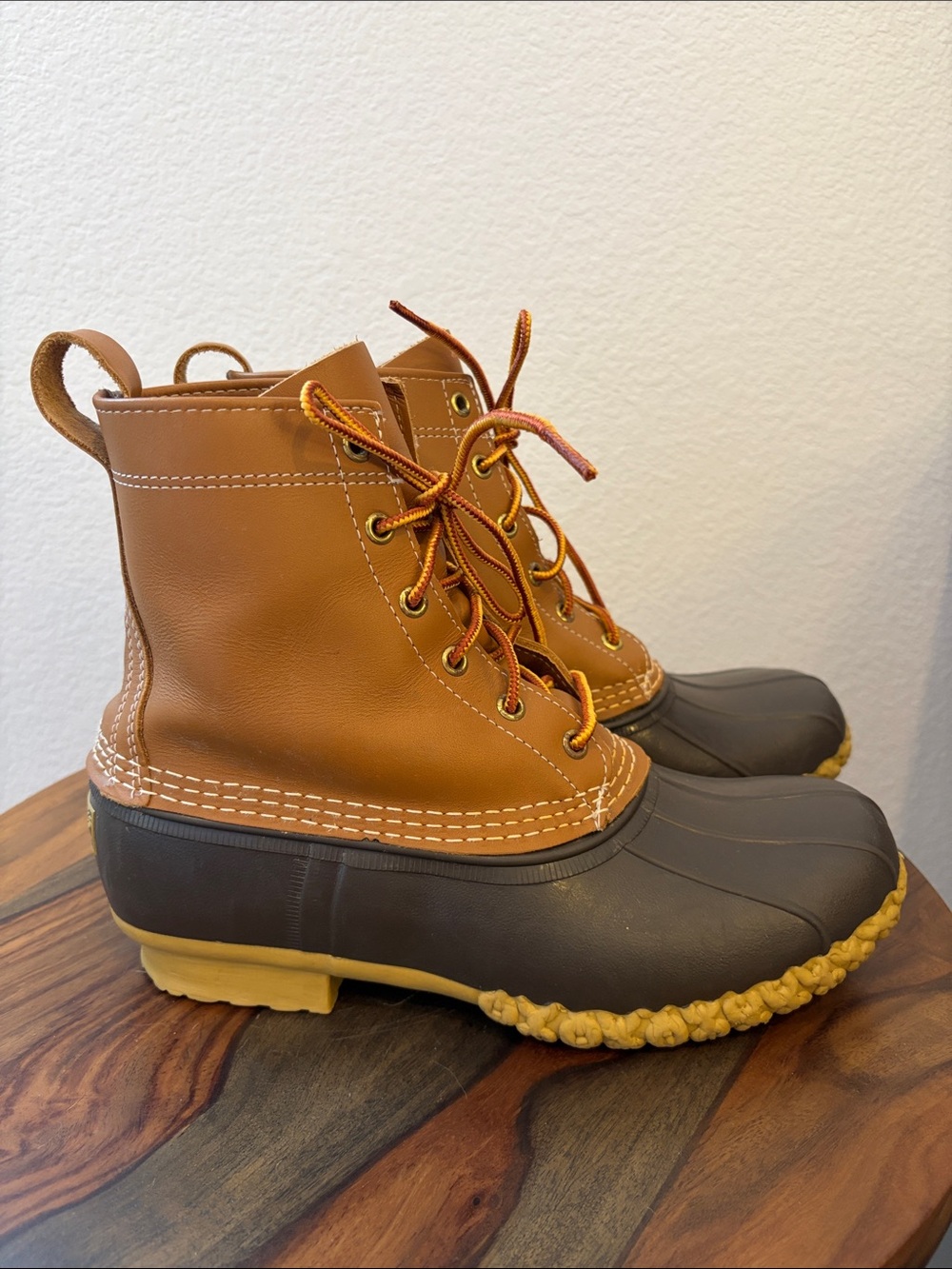 L.L. Bean Women's Brown and Tan Waterproof Duck Boots - Picture 2 of 7